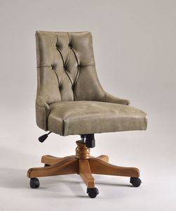 MELODY fauteuil bureau 8221S, Chaise de bureau pivotant, recouvert de cuir, matelass