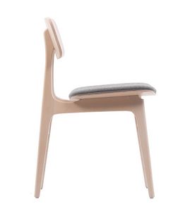 ART. 309-IM ROSE, Chaise en bois avec assise rembourre