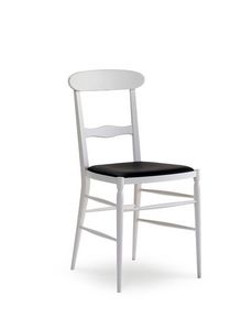FRANCESINA, Simple chaise en bois pour le salon et salle  manger