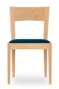Nico, Chaise en bois pour salle  manger et bar
