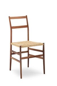 PIUMA/C, Chaise en bois, assise en paille, pour tavernes