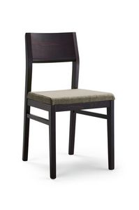 AMARCORD, Chaise en bois de htre, assise rembourre