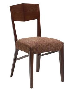 C31, Chaise en bois avec sige rembourr, recouvert de tissu, pour l'usage de contrat