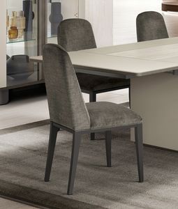 PERLA chaise, Chaise de salle � manger rembourr�e, avec pieds en bois