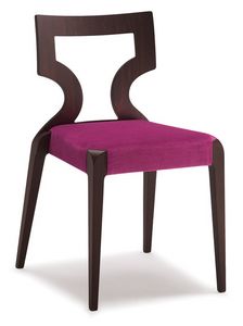 SE 152 / 1, Chaise empilable en bois de htre, assise rembourre, pour les htels