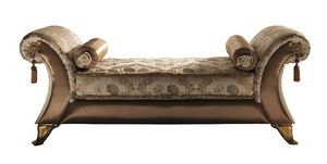 Sinfonia chaise longue Vittoria, Chaise longue  bras arqus, style de luxe classique