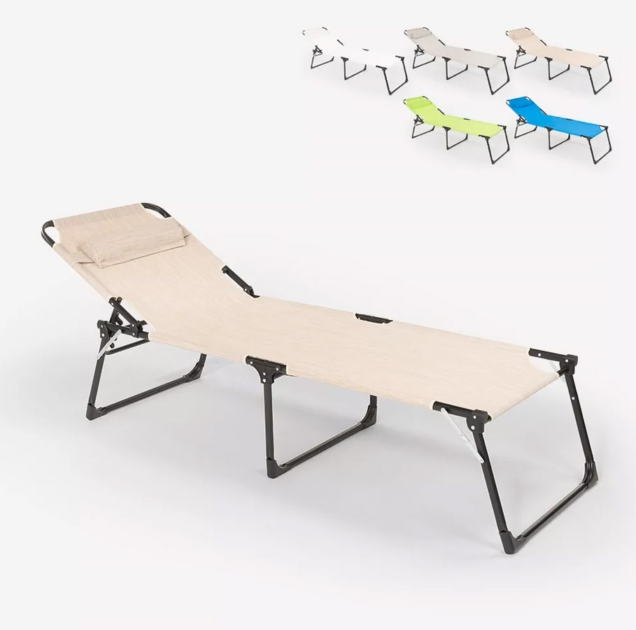 Chaise Longue Pliante Miniature Pour Poupée - Simulation Plage - Tissu - Dimensions 12x11x19.5 Cm - Décoration Et Jeu Pour Enfants - Cadeau Fille