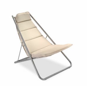 Fold chaise longue, Chaise longue en acier, rglable, avec tissu hydrofuge
