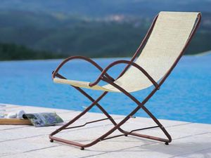 Taormina, Chaise longue de jardin avec accoudoirs