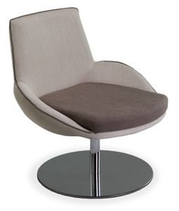 Baxi GL Lounge, Chaise longue avec base en métal chromé rond