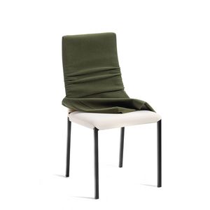 Ares rembourrage amovible verni, Chaise vernie, avec couvercle amovible