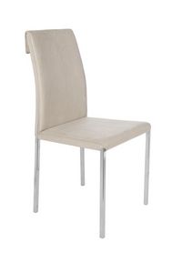 Borso chrome, Chaise moderne avec structure en mtal chrom adapt pour les bars, prside avec microfibre couvrant appropri pour la cuisine