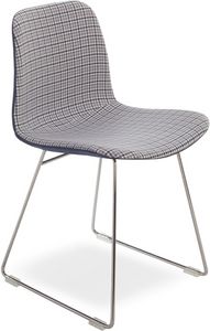 Dama UP, Chaise moderne avec base en mtal, assise en tissu