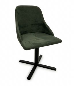 Delta, Chaise rembourr�e, avec base en croix en m�tal