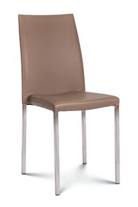 Enza quad medium, Chaise moderne avec pieds en métal de section carrée