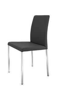 Follina chrome, Chaise en cuir adapt pour les restaurants ou les bars