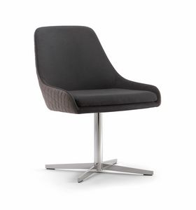 JO CHAIR 058 S X, Chaise rembourre, avec base en croix