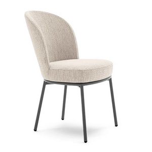 Rose 03911, Chaise en m�tal, rembourr�e, au design contemporain