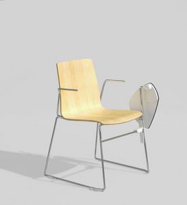 WOODY, Chaise avec structure lgante et contemporaine en tige d'acier