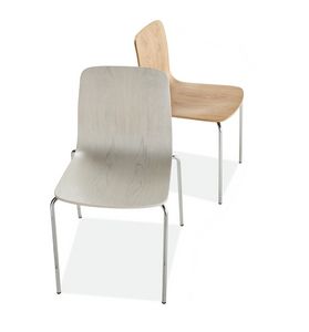 Area 8301-8302-8303, Chaise en bois avec pieds en mtal, personnalisable