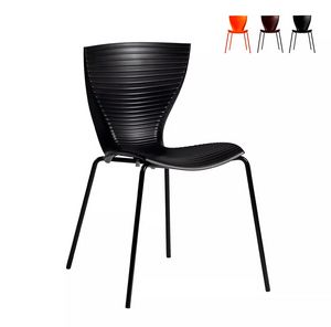 Chaises au design moderne Slide Gloria pour bar cuisine restaurant et jardin SD GLR080, Chaise moderne en polypropylne et mtal