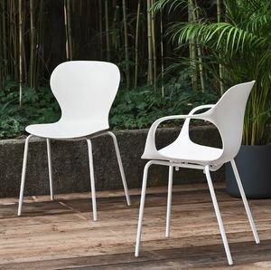 Ops, Chaise empilable avec assise et dossier sinueux et flexible