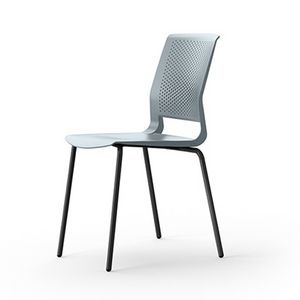 Bea, Chaise avec coque en polypropylène, disponible en matériau recyclé
