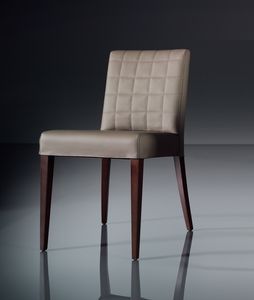 ART. 221 FLORANCE, Chaise souple pour le salon moderne, en cuir