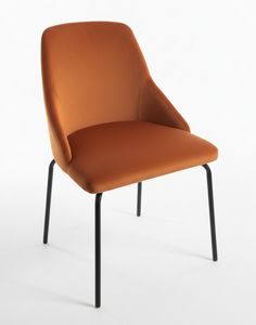 Boom, Chaise en m�tal au design moderne, rembourr�e