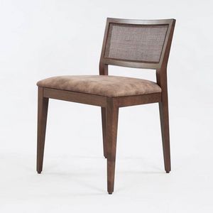 BS547S - Chaise, Chaise en bois avec assise rembourre