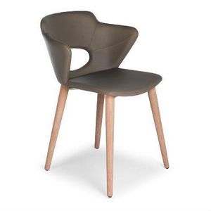 Marala W, Chaise en bois avec corps rembourr