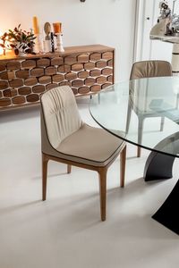 MIVIDA chaise, Polyurthane chaise douce, le bois et le cuir, pour les restaurants