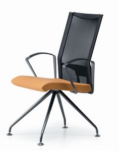 AVIANET 3649, Chaise avec base en mtal, avec accoudoirs, pour le bureau