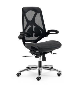 Dafne 468, Chaise de bureau noir, ergonomique
