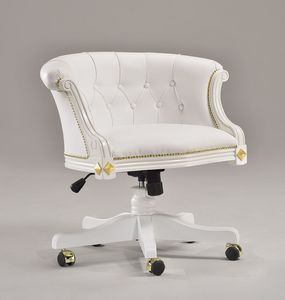 HILTON bureau fauteuil 8664A, Chaise de bureau dans un style classique, avec dcorations lgantes