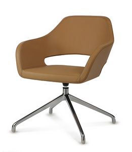 NUBIA 2206, Fauteuil pivotant en cuir