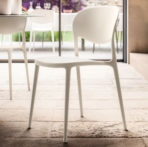 Abby, Chaise l�g�re et empilable, pour espaces int�rieurs et ext�rieurs