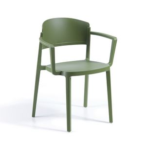 Abuela B, Chaise empilable en technopolym�re avec accoudoirs