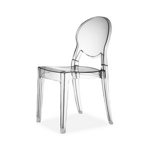 Artic, Chaise transparente empilable, également pour usage extérieur