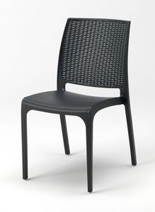 Chaise en rsine externe Cross  CROSS25PZ, Chaise en plastique empilable pour l'extrieur et les jardins