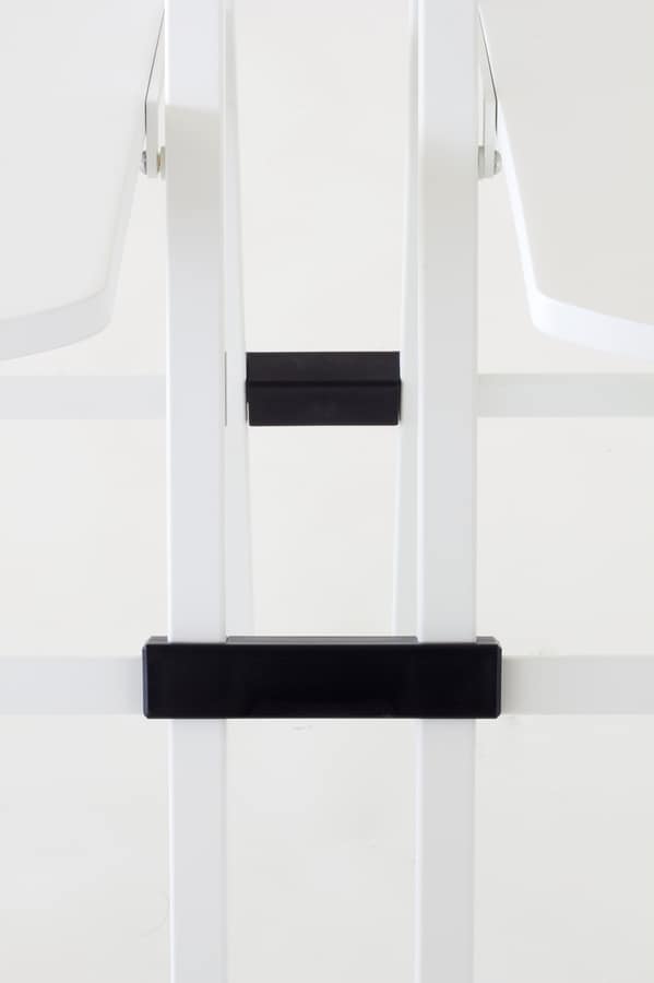 Pocket plastic, Polyvalent chaise pliante, structure en métal, assise et dossier en polypropylène coloré