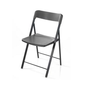 Zita, Chaise pliante en acier sabl, assise en polypropylne