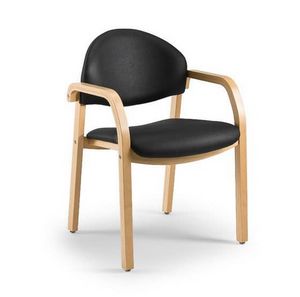 Soleil 68171, Chaise rembourre en bois pour salles d'attente, l'preuve du feu