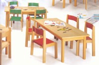 MINNIE, Chaise en bois, la peinture non toxique, pour les écoles et jardins d'enfants
