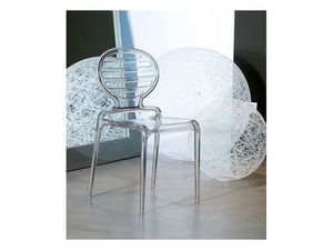 Cokka chair, Chaise moderne en polycarbonate, empilable, aussi pour jardin