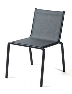 LIMA S, Chaise d'ext�rieur empilable, en aluminium et textil�ne