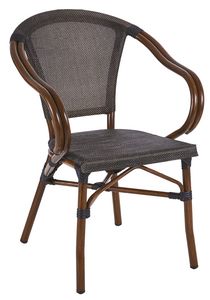 PL 421, Chaise tisse d'extrieur avec accoudoirs incurvs