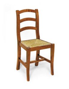 Art.107, Chaise rustique en bois et paille