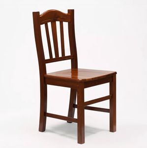 Chaise en bois pour salle à manger et salon Silvana SS016NOC, Chaise rustique en bois