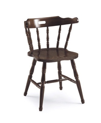 Old America, Chaise rustique en bois, avec dossier en modèle vertical